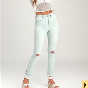 Light Wash Distressed Skinny Jeans